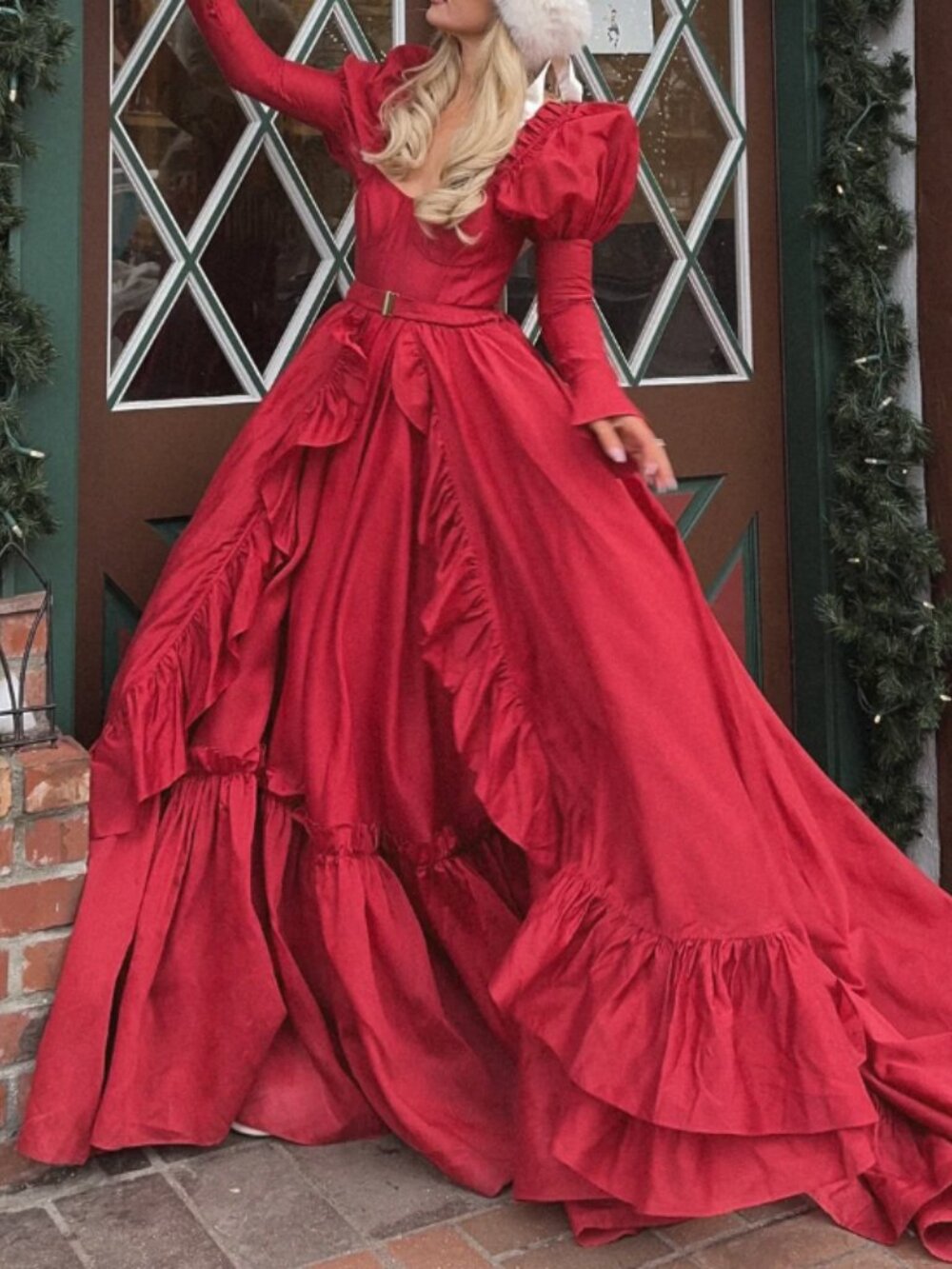 BEST Selkie The Rouge Astronomers Gown Maxi Dress Small Red - Picture 5 of 13